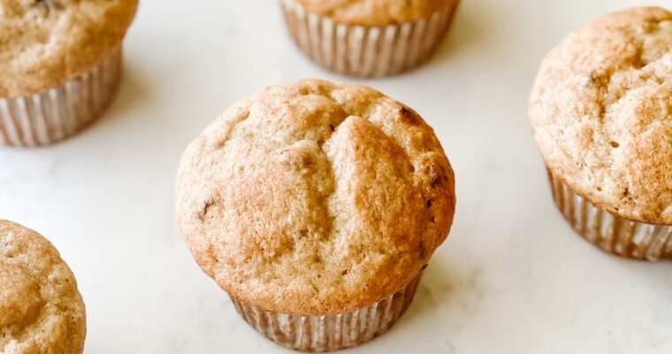 One Bowl Gluten Free Banana Muffins With Oat Flour
