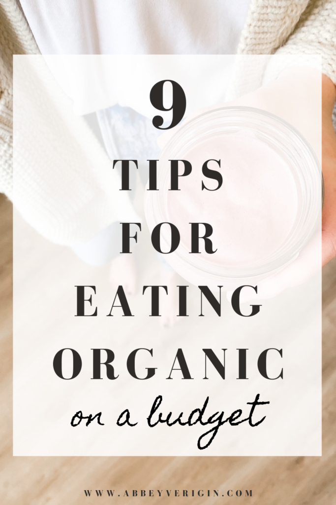 pinterest graphic how to eat healthy on a budget